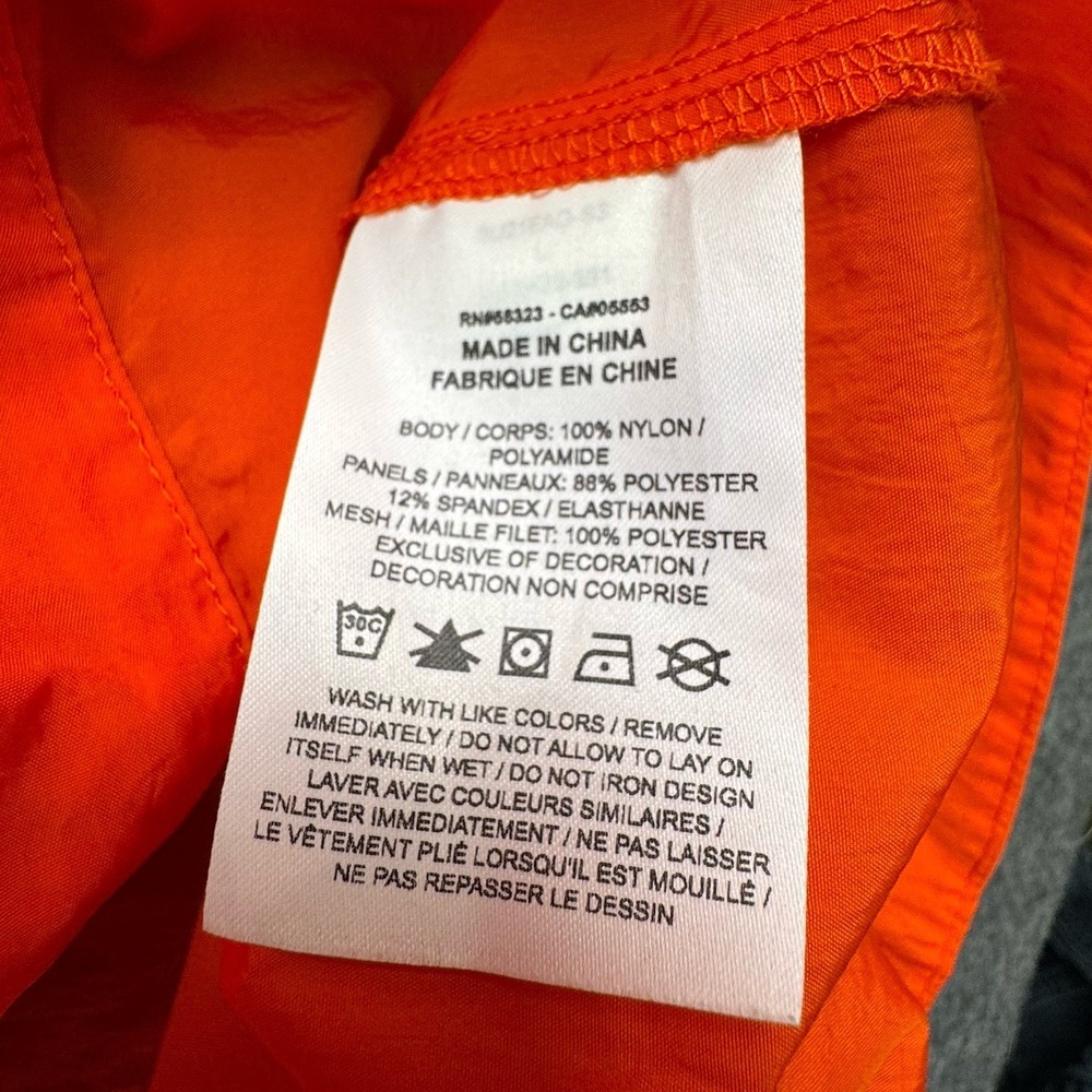 Nike Clemson Tigers 1/4 Zip Lightweight Jacket Mens L Orange Black CW3432 Vented - Picture 13 of 16